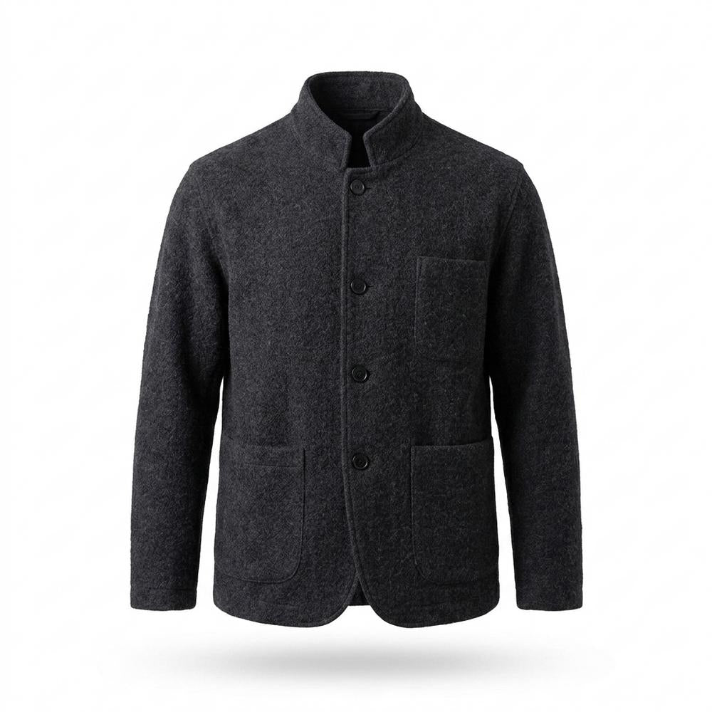 Lederjacken Outlet24 - Eamun | Gestrickt Reverslos Sakko Herren