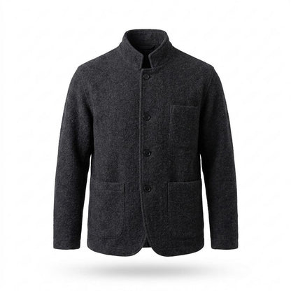 Lederjacken Outlet24 - Eamun | Gestrickt Reverslos Sakko Herren