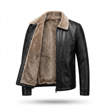 Lederjacken Outlet24 - Kanol | Gefütterte Shearling Lederjacke Herren