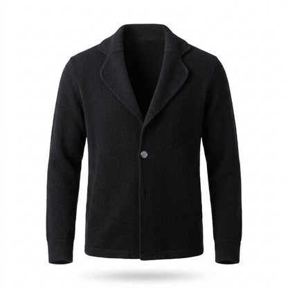 Lederjacken Outlet24 - Yugud | Strukturierte Geknöpfte Strickjacke Herren