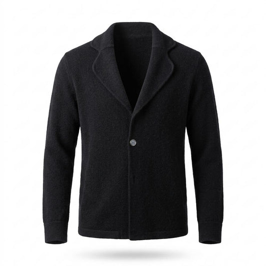 Lederjacken Outlet24 - Yugud | Strukturierte Geknöpfte Strickjacke Herren