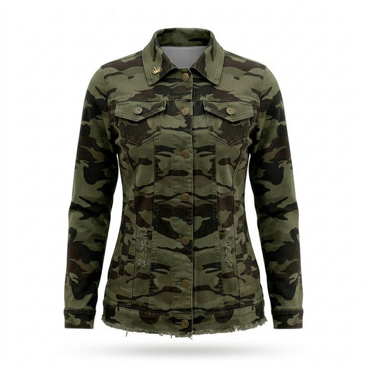 Lederjacken Outlet24 - Zuzis | Gemustert Geknöpft Jacke Damen