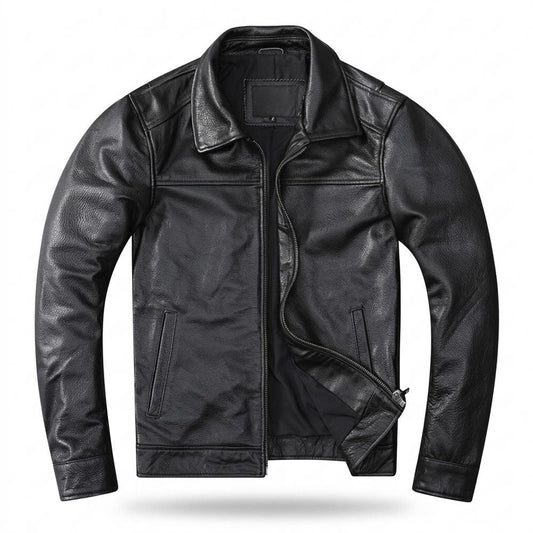 Lederjacken Outlet24 - Zesil | Genarbte Gefütterte Lederjacke Herren