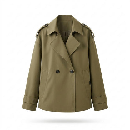Lederjacken Outlet24 - Liwom | Zweireihiger Kurzer Mantel Damen