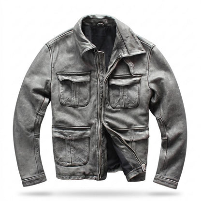 Lederjacken Outlet24 - Dorum | Robust Gefüttert Lederjacke Herren