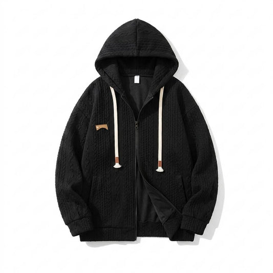 Lederjacken Outlet24 - Rodos | Strukturiert Gestrickt Hoodie Unisex