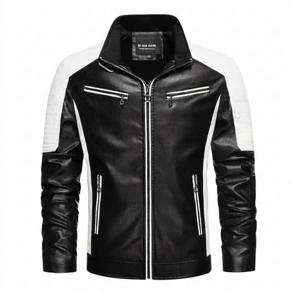 Lederjacken Outlet24 - Nesin | Gesteppt Zweifarbig Lederjacke Herren
