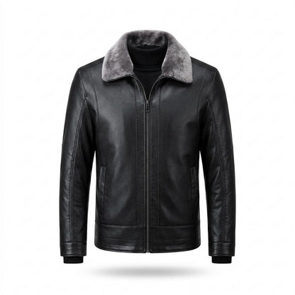 Lederjacken Outlet24 - Cobat | Gefüttert Reißverschluss Lederjacke Herren