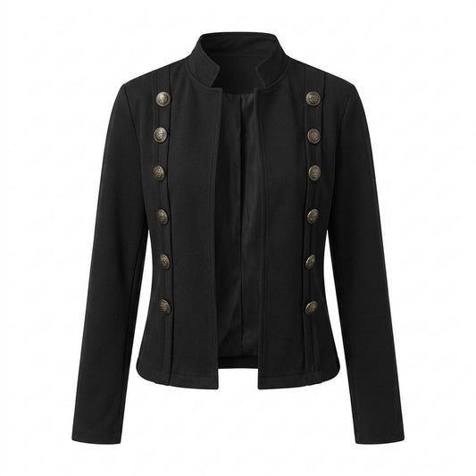 Lederjacken Outlet24 - Lorok | Tailliert Doppelreihig Jacke Damen