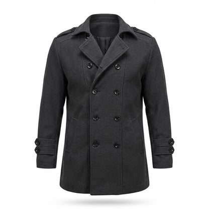 Lederjacken Outlet24 - Dohor | Doppelreihiger Kurzer Mantel Herren