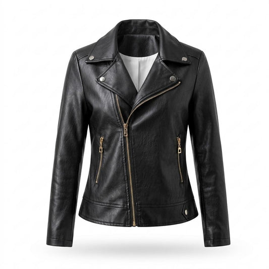 Lederjacken Outlet24 - Canil | Asymmetrisch Tailliert Lederjacke Damen
