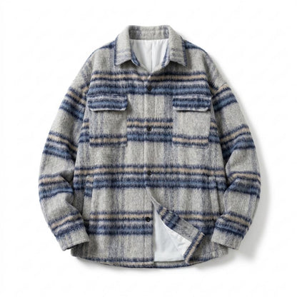 Lederjacken Outlet24 - Tokid | Wolliges Gestreiftes Hemd Herren
