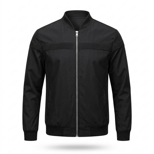 Lederjacken Outlet24 - Cizid | Plissiert Reißverschluss Jacke Herren