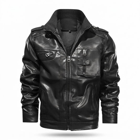 Lederjacken Outlet24 - Culok | Gefüttert Reißverschluss Lederjacke Herren