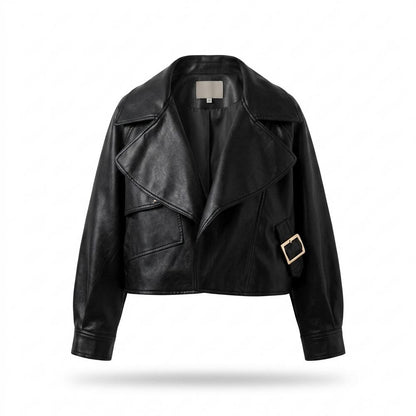 Lederjacken Outlet24 - Mihin | Locker Geschnittene Lederjacke Damen