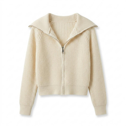 Lederjacken Outlet24 - Camad | Strukturiert Taillenkurz Strickjacke Damen
