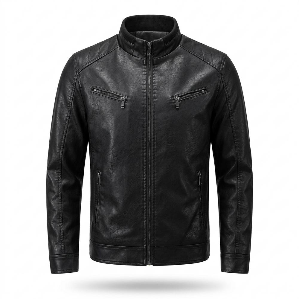 Lederjacken Outlet24 - Aahet | Gesteppte Gefütterte Lederjacke Herren