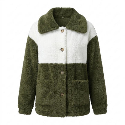 Lederjacken Outlet24 - Miwuv | Zweifarbige Plüschige Jacke Damen
