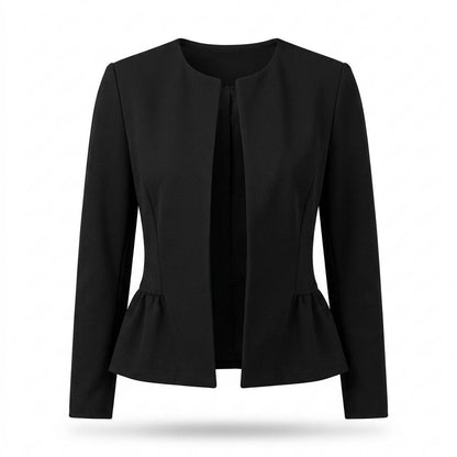 Lederjacken Outlet24 - Migik | Kragenlose Taillierte Jacke Damen