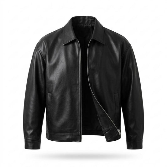 Lederjacken Outlet24 - Dekel | Glatt Weit Lederjacke Herren