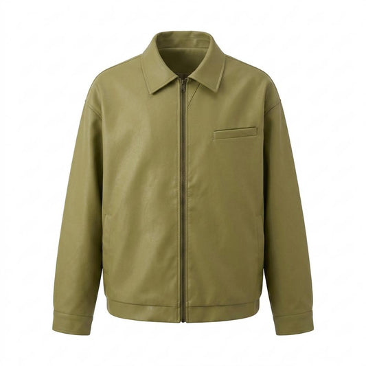 Lederjacken Outlet24 - Arral | Glatte Gezipte Lederjacke Unisex
