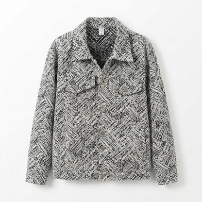 Lederjacken Outlet24 - Yikak | Gemusterte Gerade Geschnittene Jacke Unisex
