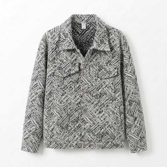 Lederjacken Outlet24 - Yikak | Gemusterte Gerade Geschnittene Jacke Unisex