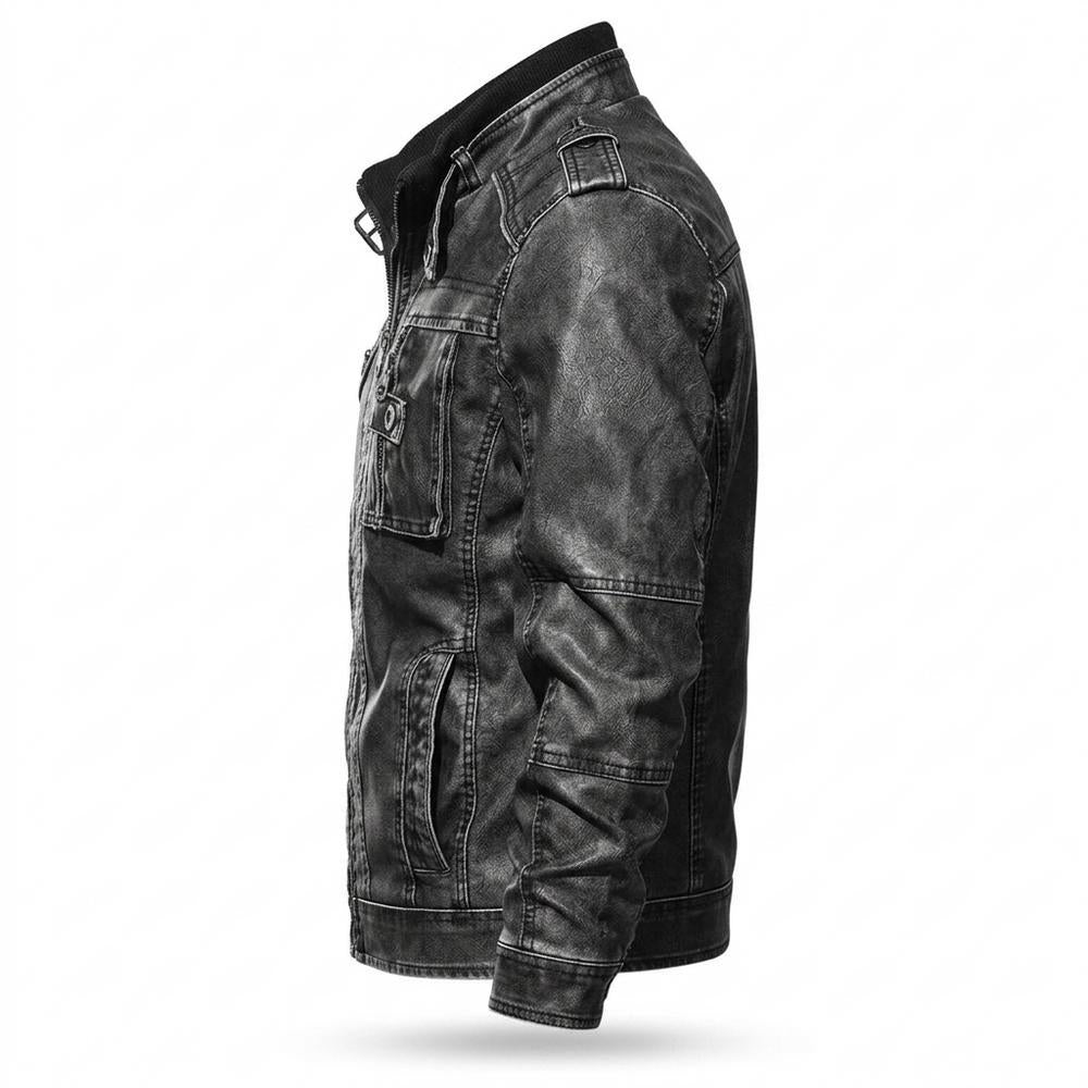 Lederjacken Outlet24 - Kuvik | Gefüttert Gewaschen Lederjacke Herren