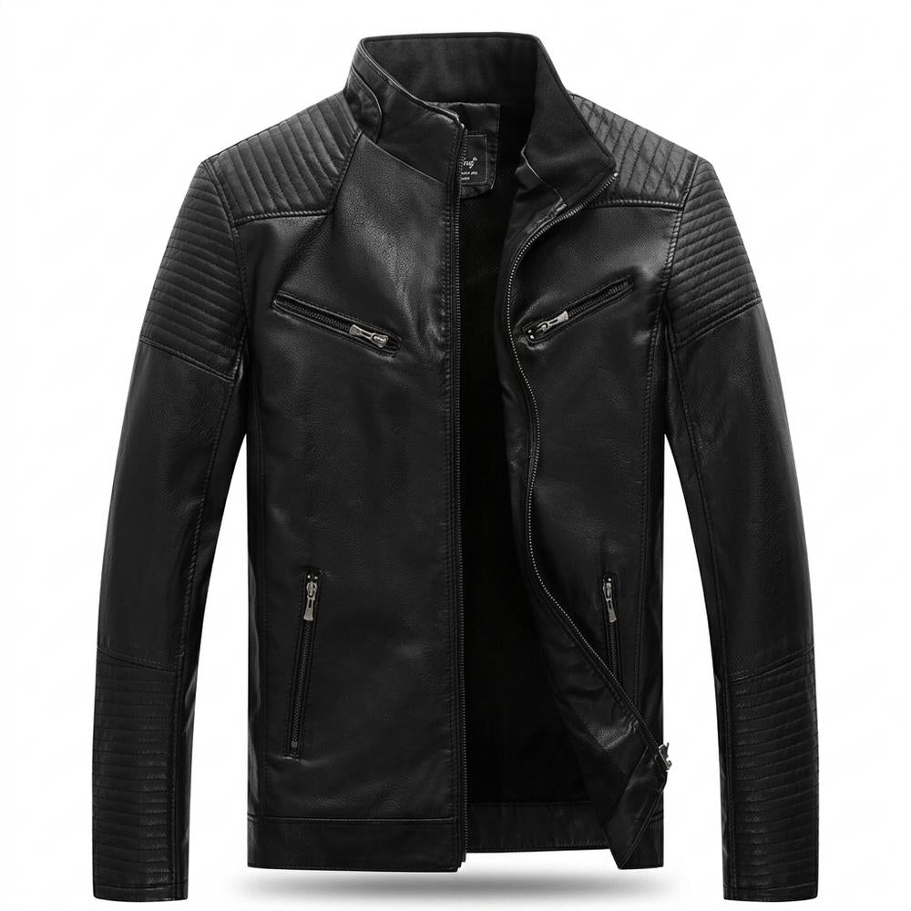 Lederjacken Outlet24 - Nizes | Gesteppt Gefüttert Lederjacke Herren