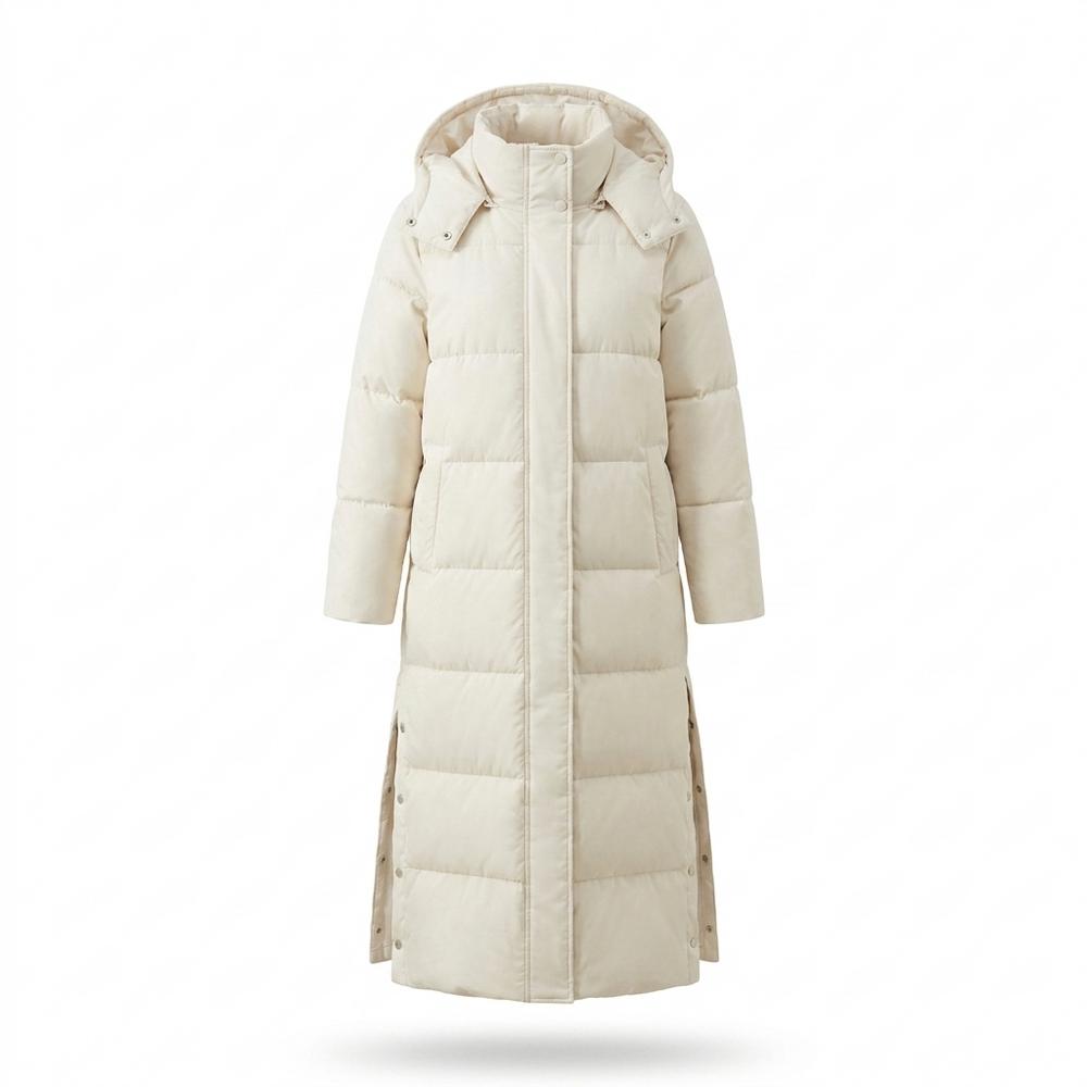 Lederjacken Outlet24 - Aikik | Wattierter Langgeschnittener Mantel Damen