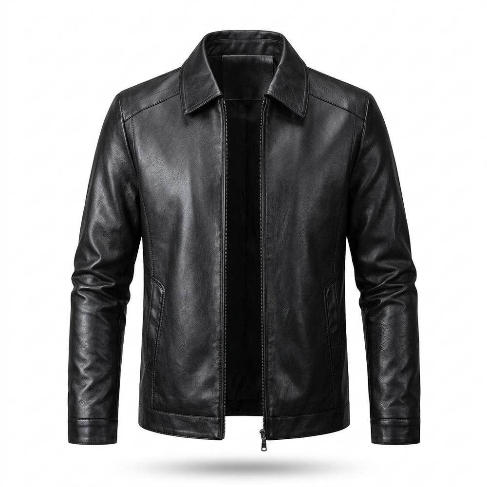 Lederjacken Outlet24 - Sozed | Gekragte Glatte Lederjacke Herren