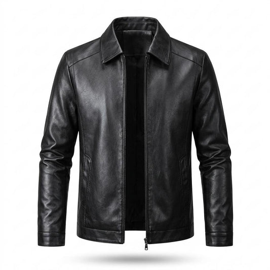 Lederjacken Outlet24 - Sozed | Gekragte Glatte Lederjacke Herren