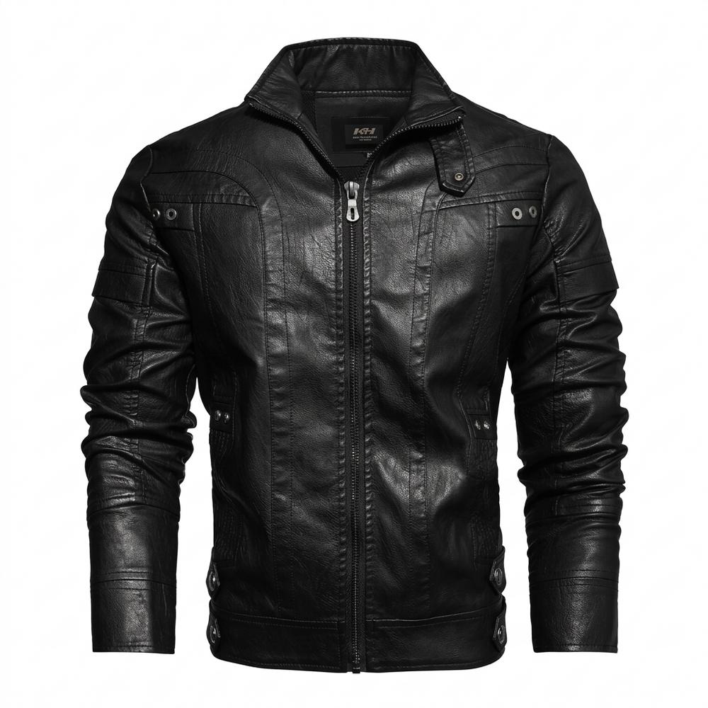 Lederjacken Outlet24 - Aifud | Gesteppt Tailliert Lederjacke Herren