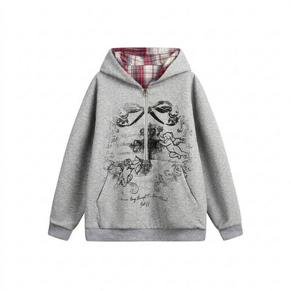 Lederjacken Outlet24 - Eogan | Gefüttert Bedruckt Hoodie Unisex