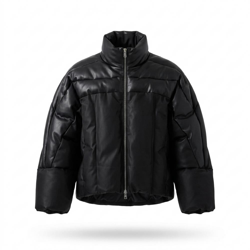Lederjacken Outlet24 - Zemav | Gesteppt Glänzend Lederjacke Herren