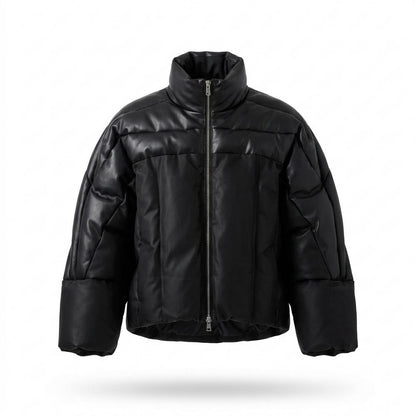 Lederjacken Outlet24 - Zemav | Gesteppt Glänzend Lederjacke Herren
