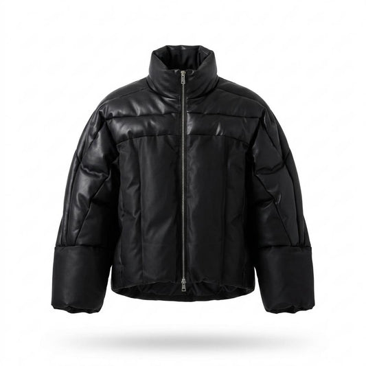 Lederjacken Outlet24 - Zemav | Gesteppt Glänzend Lederjacke Herren