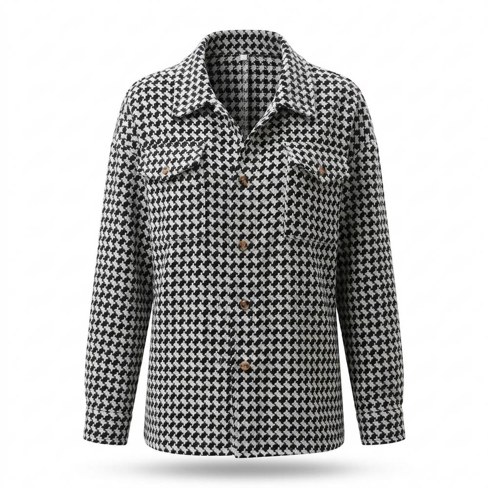 Lederjacken Outlet24 - Cogem | Gemusterte Geknöpfte Jacke Damen