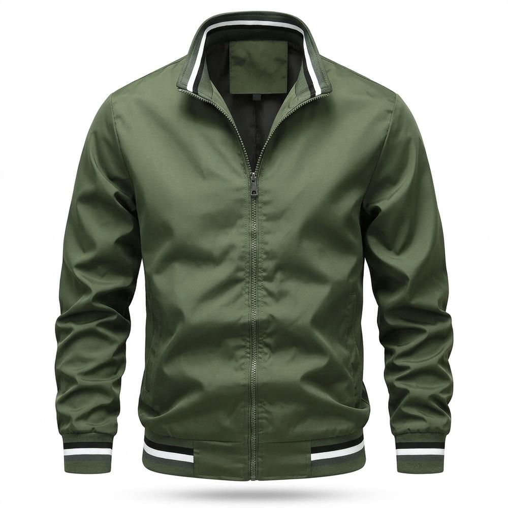 Lederjacken Outlet24 - Dofim | Gefütterte Gestreifte Jacke Herren