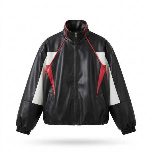 Lederjacken Outlet24 - Artal | Weitgeschnitten Mehrfarbig Lederjacke Unisex