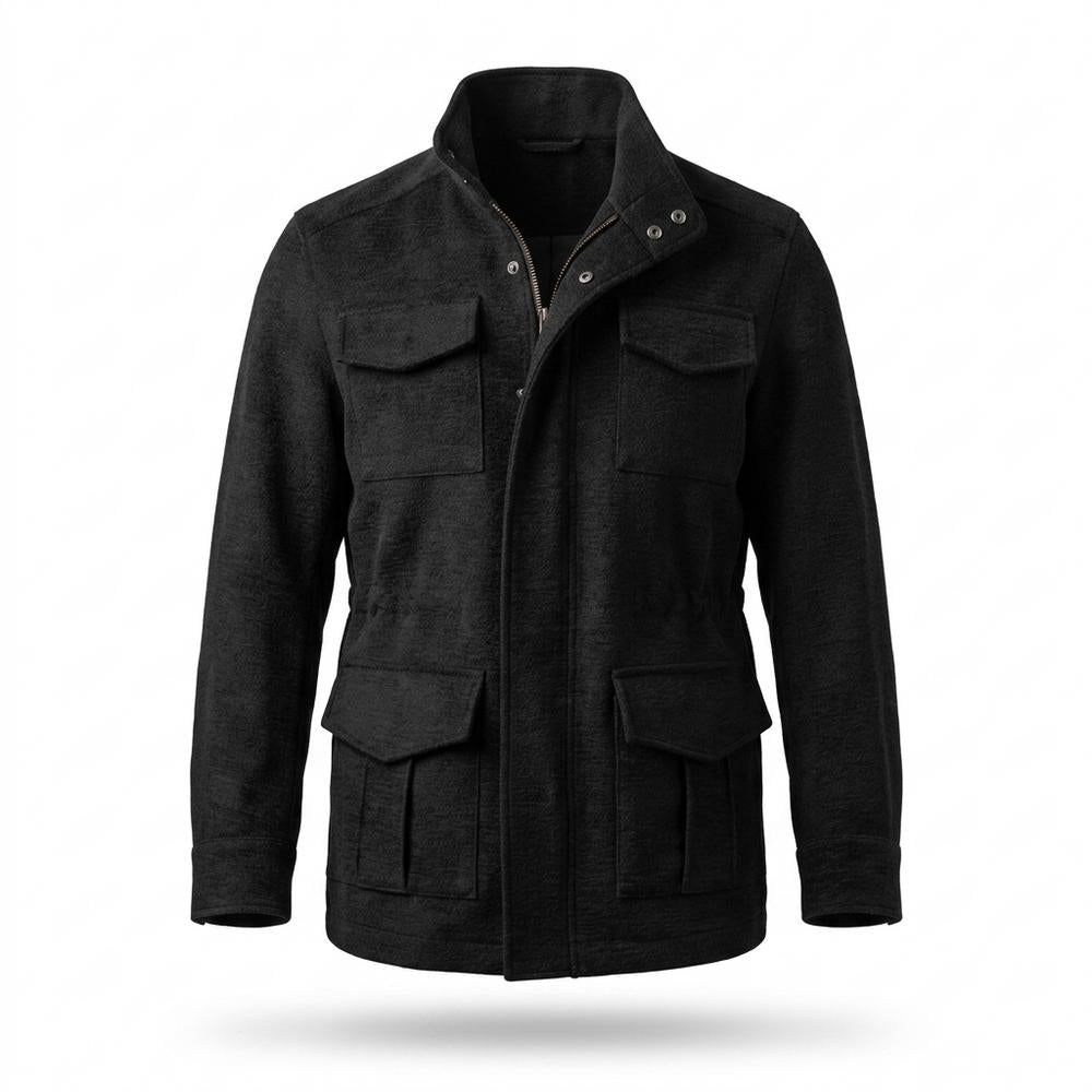 Lederjacken Outlet24 - Eeniv | Hochschlossen Velourartig Wildleder-Jacke Herren