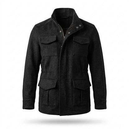 Lederjacken Outlet24 - Eeniv | Hochschlossen Velourartig Wildleder-Jacke Herren
