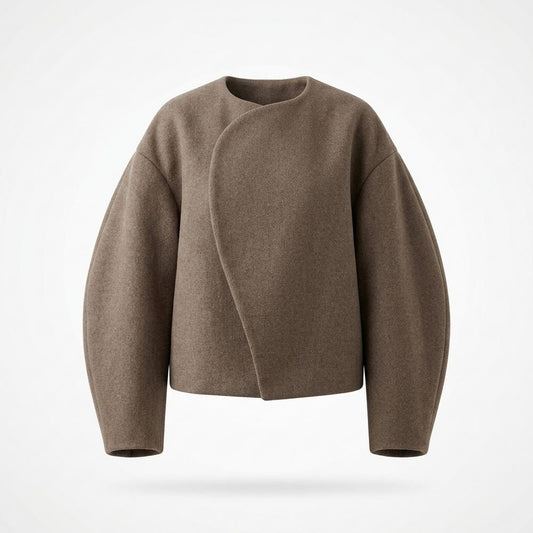 Lederjacken Outlet24 - Zoler | Kragenlos Kurzgeschnitten Jacke Damen