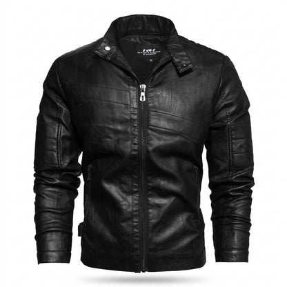 Lederjacken Outlet24 - Vekin | Tailliert Gesteppt Lederjacke Herren