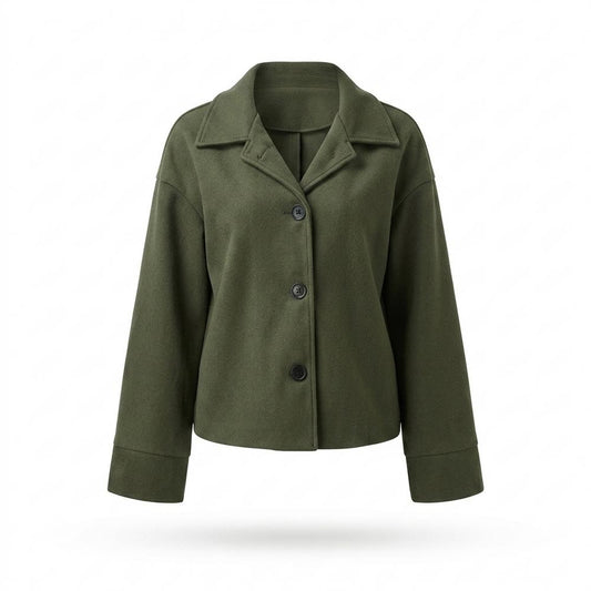 Lederjacken Outlet24 - Aozan | Kastige Geknöpfte Jacke Damen