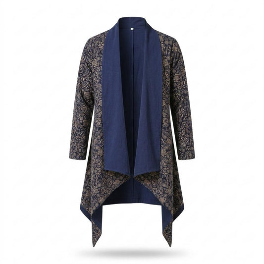 Lederjacken Outlet24 - Zepor | Asymmetrisch Gemustert Cardigan Damen