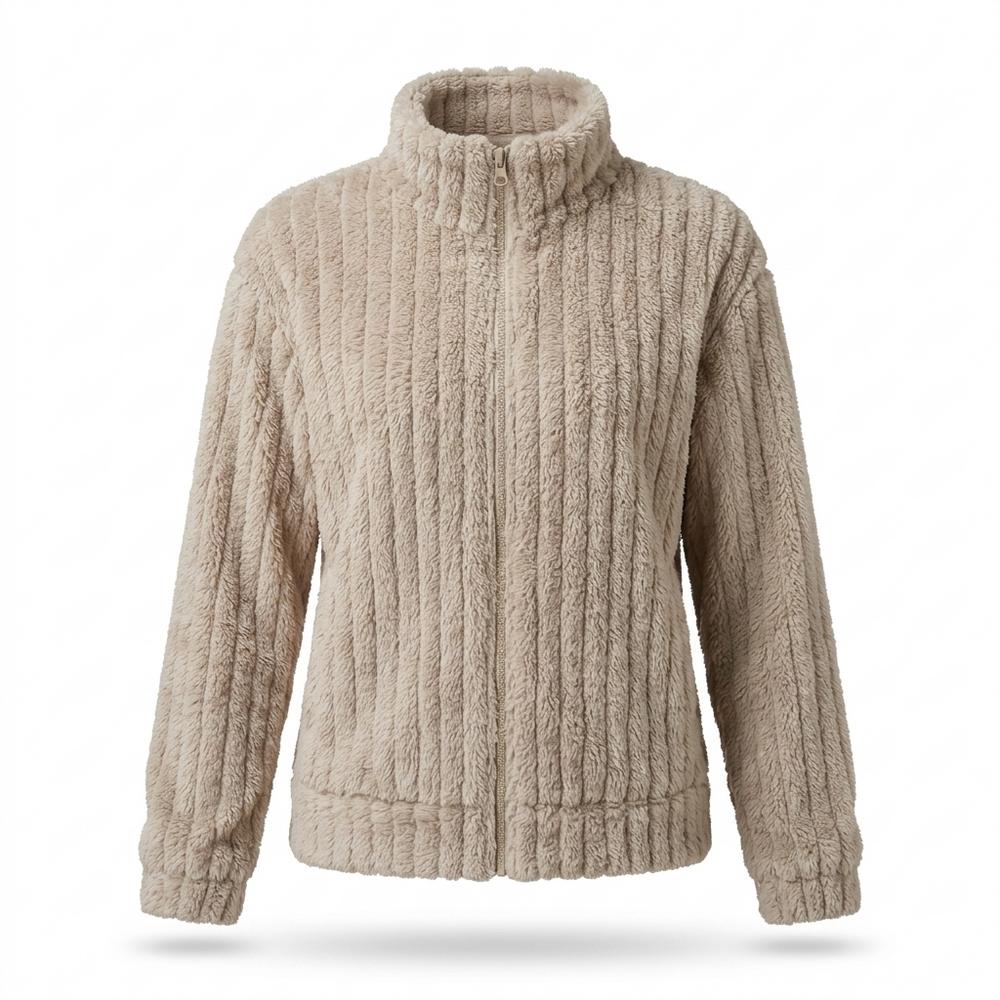 Lederjacken Outlet24 - Datus | Gerippt Flauschig Jacke Damen