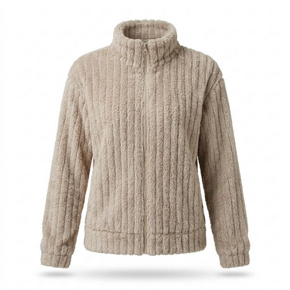 Lederjacken Outlet24 - Datus | Gerippt Flauschig Jacke Damen