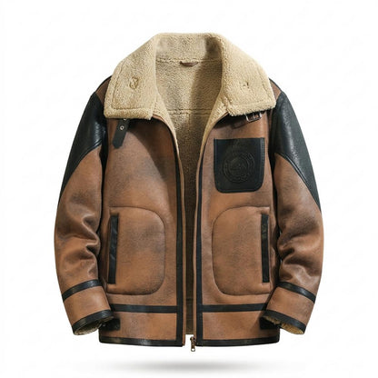 Lederjacken Outlet24 - Vewid | Gefüttert Zweifarbig Lederjacke Herren