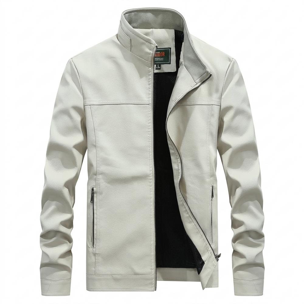 Lederjacken Outlet24 - Ceped | Gefüttert Strukturiert Lederjacke Herren